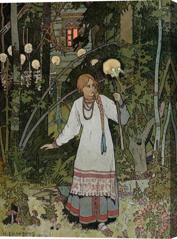 Ivan Bilibin Vassilissa In The Forest Stretched Canvas Print / Canvas Art
