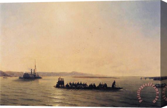 Ivan Constantinovich Aivazovsky Alexander II Crossing The Danube Stretched Canvas Painting / Canvas Art