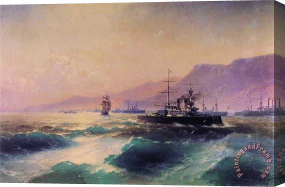 Ivan Constantinovich Aivazovsky Gunboat Off Crete Stretched Canvas Painting / Canvas Art
