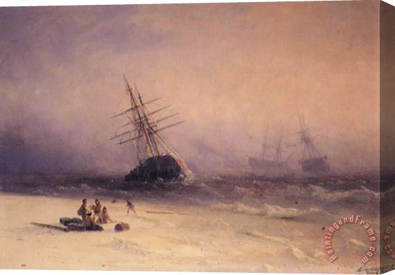 Ivan Constantinovich Aivazovsky Shipwreck on The Black Sea Stretched Canvas Painting / Canvas Art
