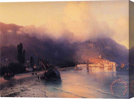 Ivan Constantinovich Aivazovsky View of Yalta Detail Stretched Canvas Print / Canvas Art