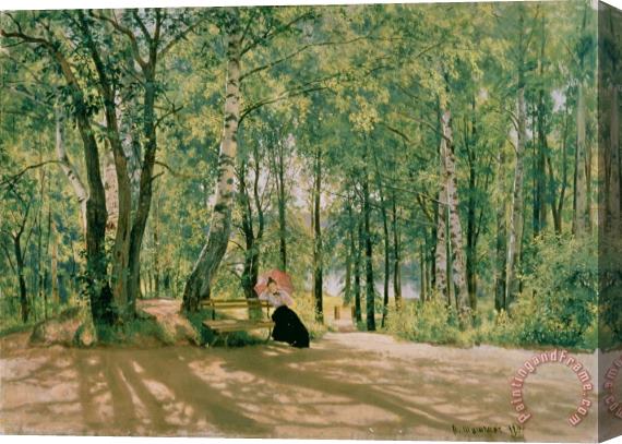 Ivan Ivanovich Shishkin At the Summer Cottage Stretched Canvas Print / Canvas Art
