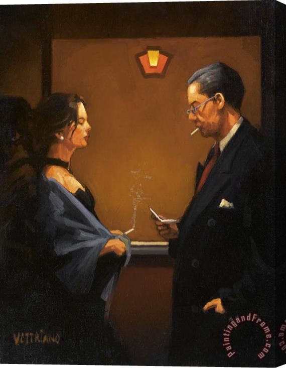 Jack Vettriano A Letter of Consequence II Stretched Canvas Painting / Canvas Art