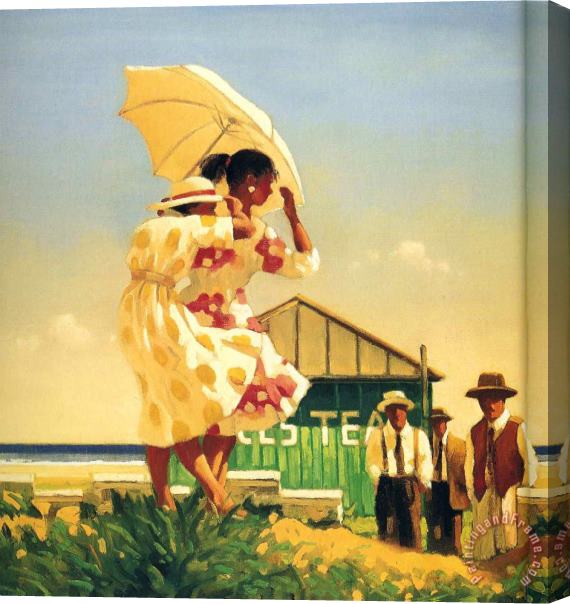 Jack Vettriano A Very Dangerous Beach Stretched Canvas Print / Canvas Art