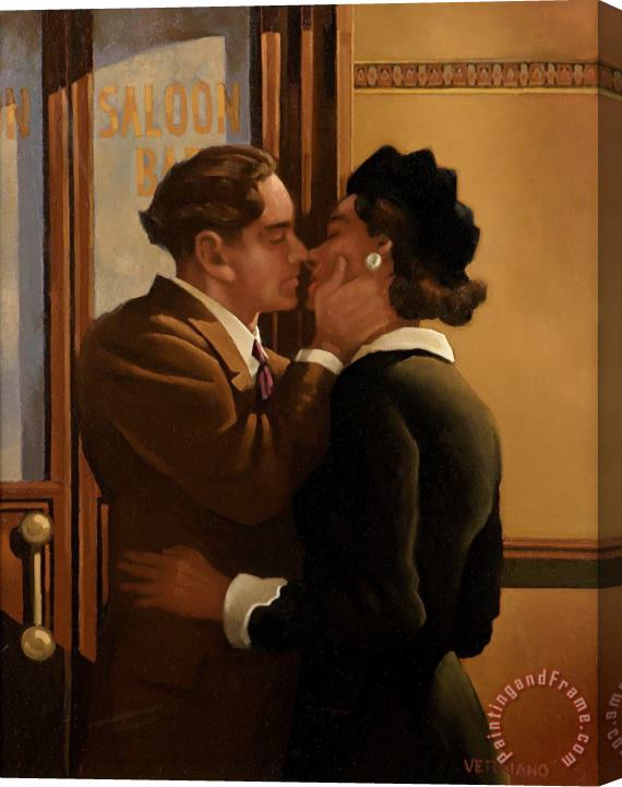 Jack Vettriano Ae Fond Kiss, 1992 Stretched Canvas Painting / Canvas Art