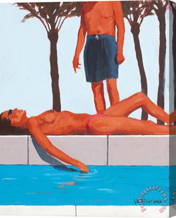 Jack Vettriano An Unexpected Guest (study) Stretched Canvas Print / Canvas Art