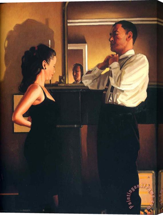 Jack Vettriano Between Darkness And Dawn Stretched Canvas Print / Canvas Art