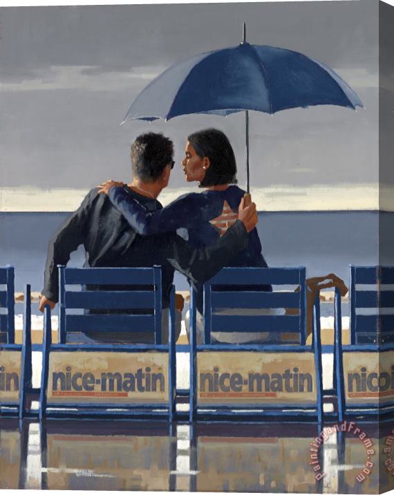 Jack Vettriano Blue Blue, 2013 Stretched Canvas Print / Canvas Art