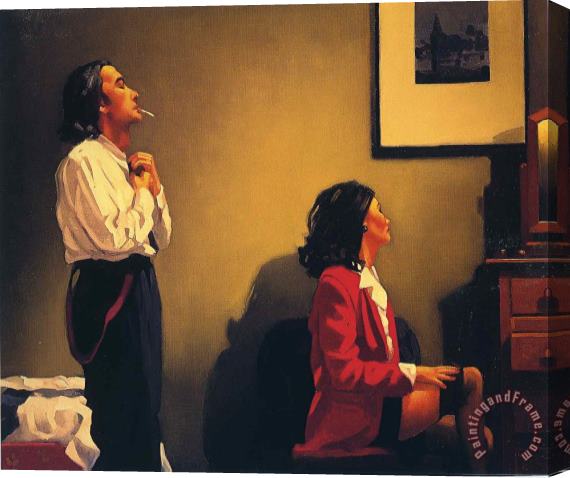 Jack Vettriano Cold Cold Hearts Stretched Canvas Print / Canvas Art