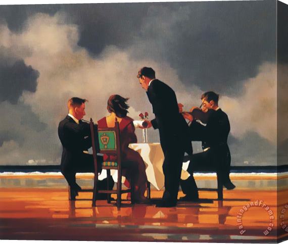 Jack Vettriano Elegy for The Dead Admiral Stretched Canvas Print / Canvas Art