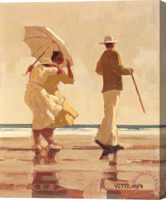 Jack Vettriano Incident on The Beach, 1991 Stretched Canvas Painting / Canvas Art
