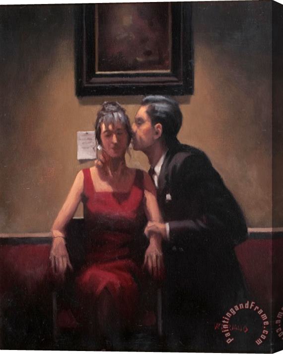 Jack Vettriano Intimate Whispers Stretched Canvas Print / Canvas Art