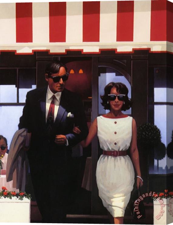 Jack Vettriano Lunchtime Lovers Stretched Canvas Painting / Canvas Art