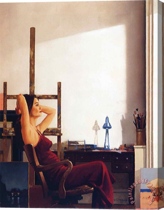Jack Vettriano Model in The Studio Stretched Canvas Print / Canvas Art