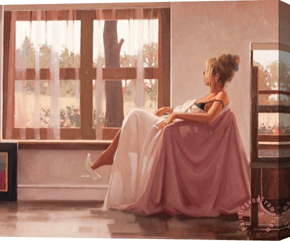 Jack Vettriano Model in White Stretched Canvas Print / Canvas Art