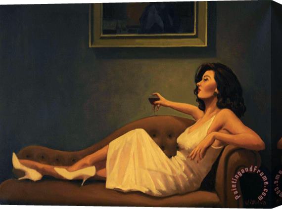 Jack Vettriano Model Reclining Stretched Canvas Print / Canvas Art