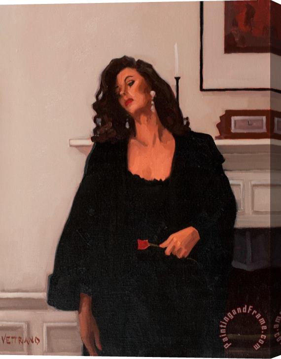 Jack Vettriano Only a Rose Stretched Canvas Painting / Canvas Art