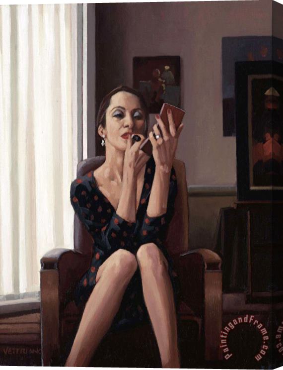 Jack Vettriano Only The Deepest Red Stretched Canvas Painting / Canvas Art