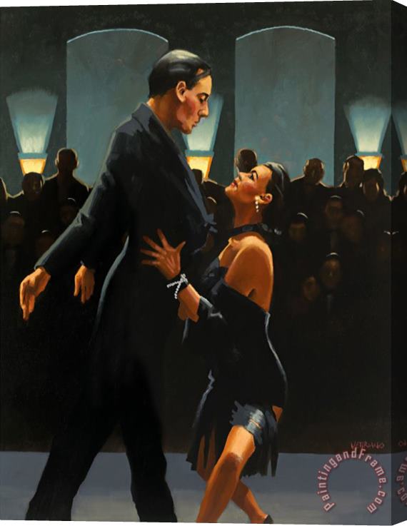Jack Vettriano Rumba in Black Stretched Canvas Print / Canvas Art