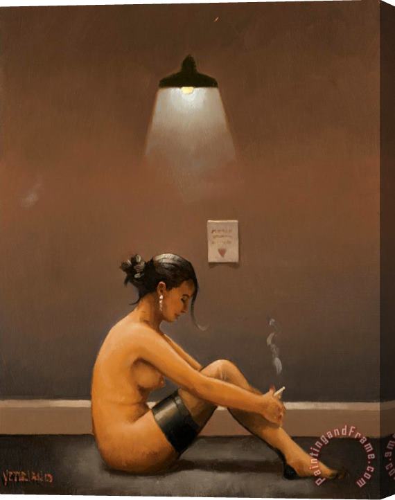 Jack Vettriano Seated Nude (study) Stretched Canvas Painting / Canvas Art