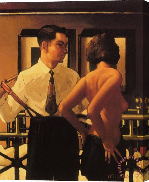 Jack Vettriano Strangers in The Night Stretched Canvas Painting / Canvas Art