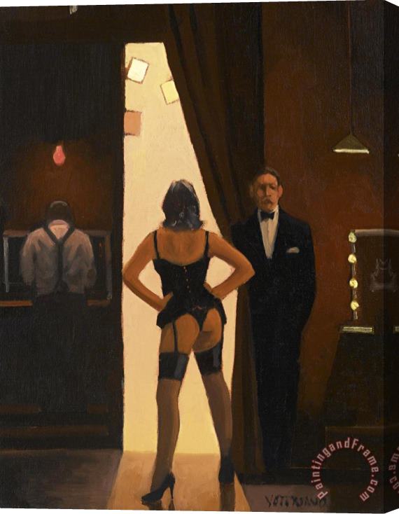 Jack Vettriano Study for Lady Stripper Stretched Canvas Painting / Canvas Art