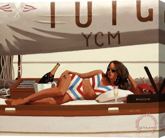 Jack Vettriano Sunshine And Champagne, 2009 Stretched Canvas Print / Canvas Art