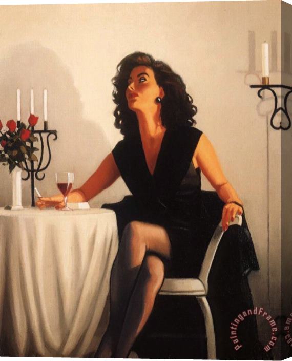 Jack Vettriano Table for One, 2004 Stretched Canvas Painting / Canvas Art