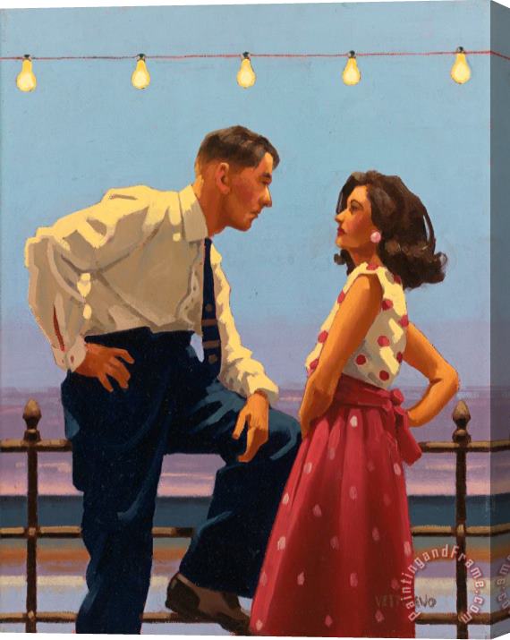 Jack Vettriano The Big Tease (study), 1996 Stretched Canvas Print / Canvas Art