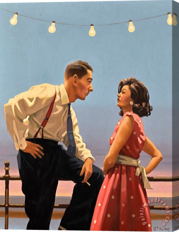 Jack Vettriano The Big Tease Stretched Canvas Print / Canvas Art
