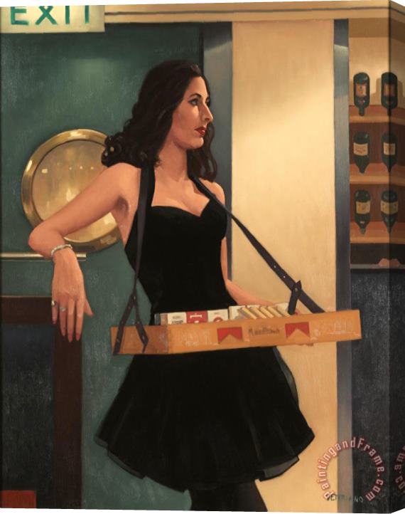 Jack Vettriano The Cigar Girl, 1997 Stretched Canvas Print / Canvas Art