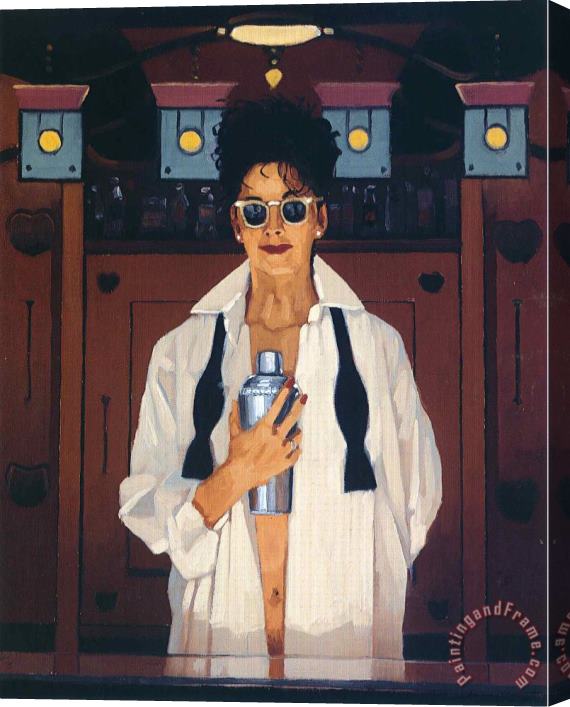 Jack Vettriano The Cocktail Shaker Stretched Canvas Print / Canvas Art