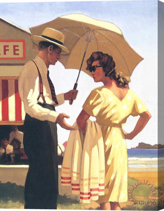 Jack Vettriano The Direct Approach Stretched Canvas Painting / Canvas Art