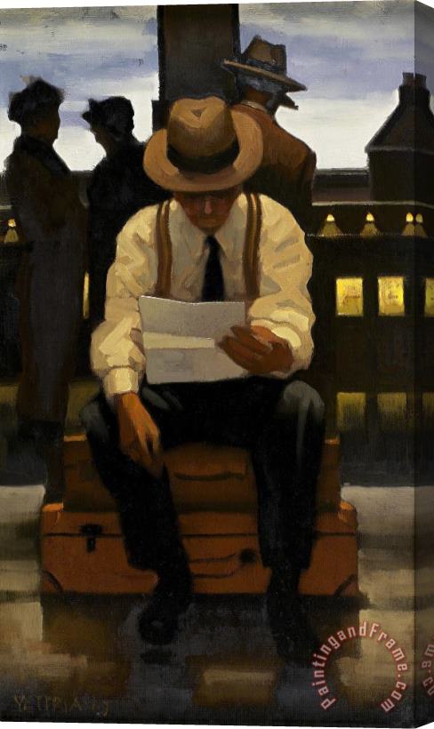 Jack Vettriano The Letter II Stretched Canvas Print / Canvas Art