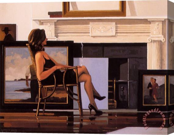 Jack Vettriano The Model And The Drifter Stretched Canvas Print / Canvas Art