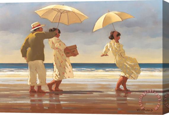 Jack Vettriano The Picnic Party Ii Stretched Canvas Print / Canvas Art