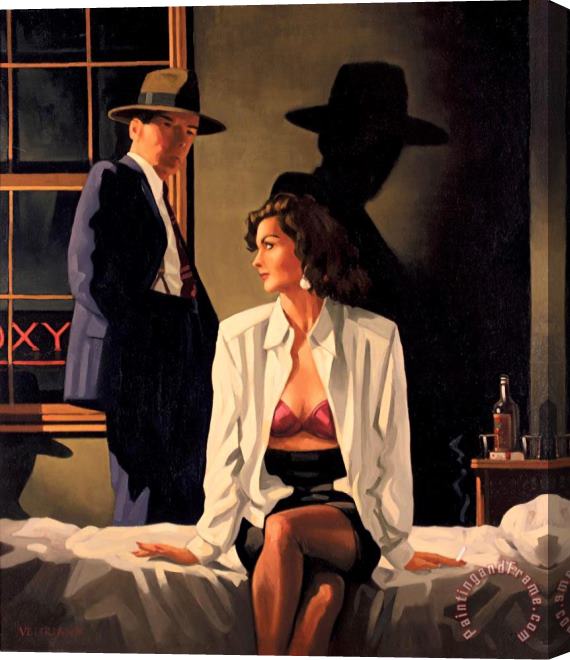 Jack Vettriano The Same Old Game, 1994 Stretched Canvas Print / Canvas Art