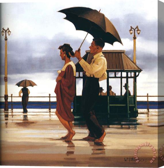 Jack Vettriano The Shape of Things to Come Stretched Canvas Painting / Canvas Art