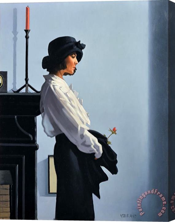 Jack Vettriano Valentine Rose, 2003 Stretched Canvas Print / Canvas Art
