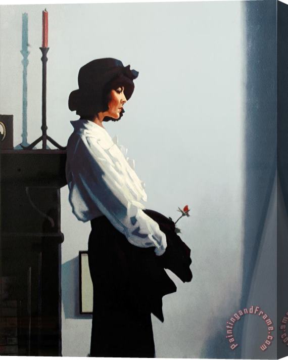 Jack Vettriano Valentine Rose Stretched Canvas Painting / Canvas Art