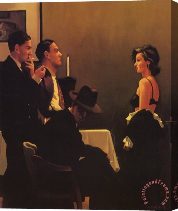 Jack Vettriano We Can't Tell Right From Wrong Stretched Canvas Print / Canvas Art