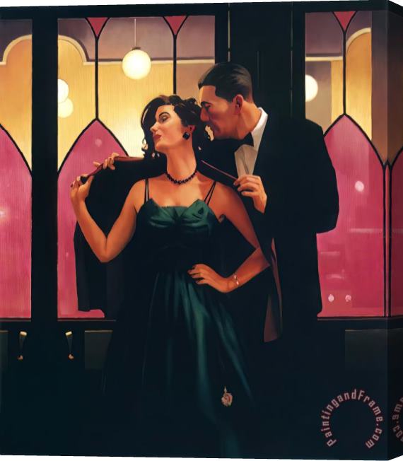 Jack Vettriano Words of Wisdom Stretched Canvas Print / Canvas Art