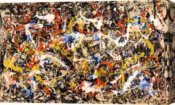 Jackson Pollock Convergence 1952 Stretched Canvas Painting / Canvas Art