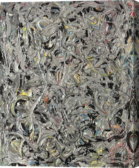 Jackson Pollock Eyes in The Heat II Stretched Canvas Painting / Canvas Art