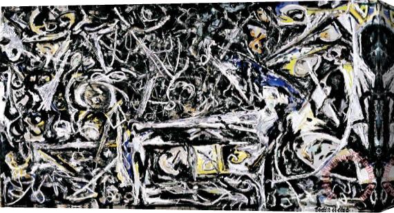 Jackson Pollock Night Mist Stretched Canvas Painting / Canvas Art