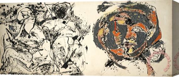 Jackson Pollock Portrait And a Dream, 1953 Stretched Canvas Print / Canvas Art