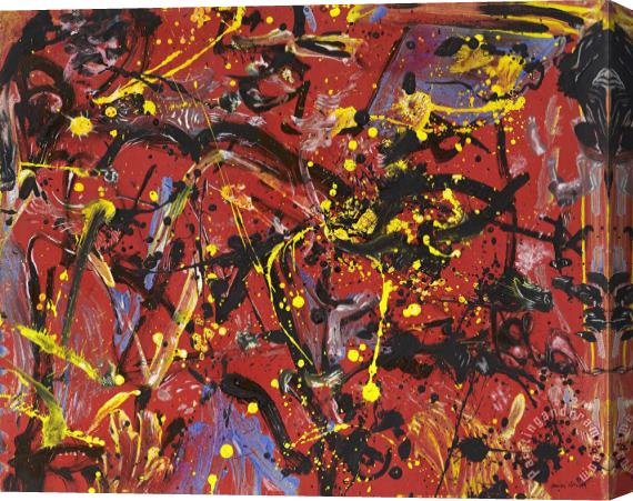 Jackson Pollock Red Composition, 1946 Stretched Canvas Painting / Canvas Art
