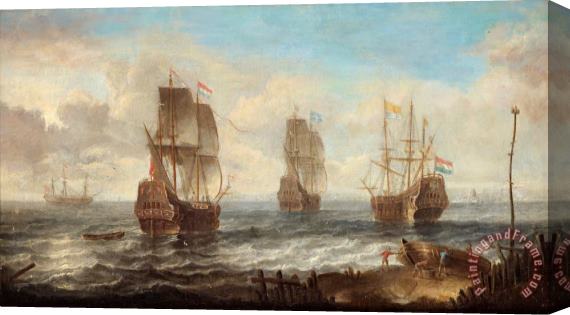Jacob Adriaensz Bellevois Circle Of Sailing Ships Stretched Canvas Painting / Canvas Art