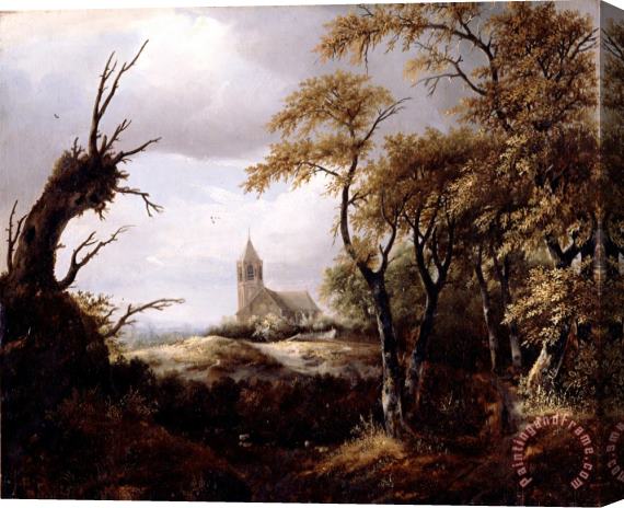 Jacob Isaacksz. van Ruisdael Landscape with a Church Stretched Canvas Painting / Canvas Art
