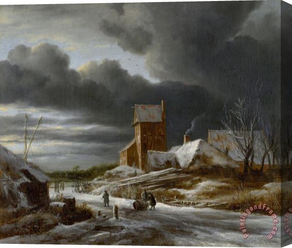 Jacob Isaacksz. Van Ruisdael Winter Landscape Stretched Canvas Painting / Canvas Art